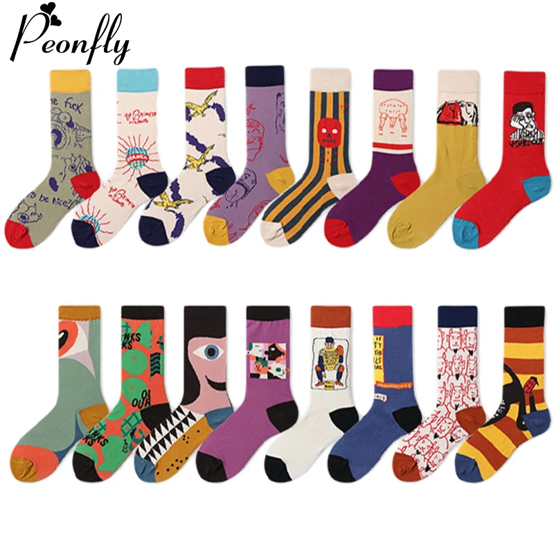 PEONFLY New 2019 Autumn Winter Women Socks Funny Abstract Character Pattern Happy Socks Casual Combed Cotton Sokken 
PEONFLY New 2019 Autumn Winter Women Socks Funny Abstract Character Pattern Happy Socks Casual Combed Cotton Sokken