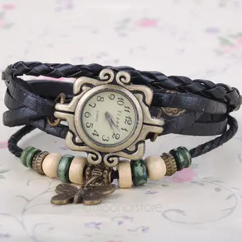 Women Vintage Retro Multi-Layer Braided PU Leather Beads Butterfly Bracelet Watch Quartz Wrist Watch
Women Vintage Retro Multi-Layer Braided PU Leather Beads Butterfly Bracelet Watch Quartz Wrist Watch