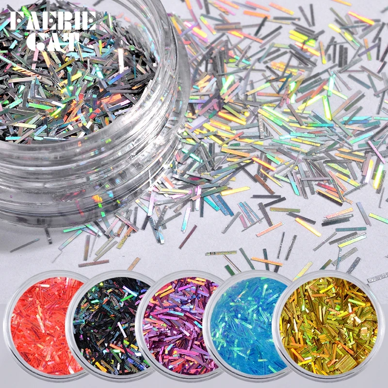 6 Colors Shiny Laser Long Strips Nail Glitters Sequins Holographic Gel Polish DIY Nail Art Decoration Accessories Manicure Set
6 Colors Shiny Laser Long Strips Nail Glitters Sequins Holographic Gel Polish DIY Nail Art Decoration Accessories Manicure Set