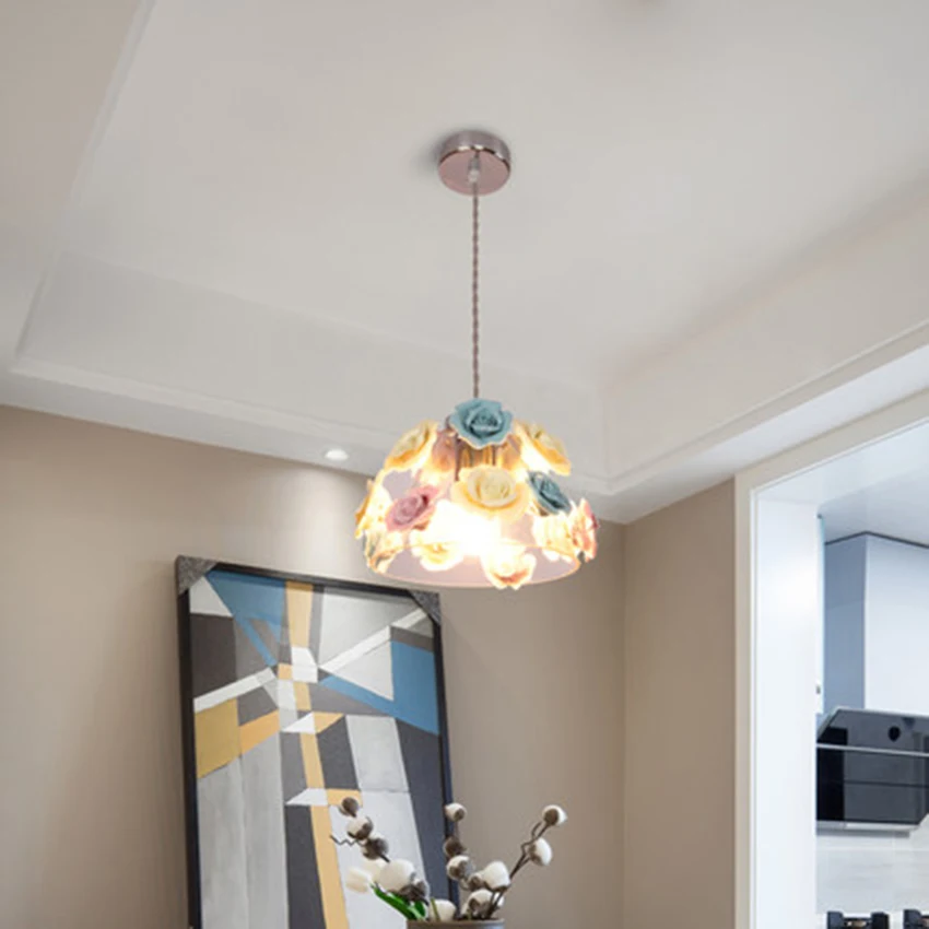 Modern LED Flowers Pendant Lights Glass Pendant Lamp Lighting Colored Ceramic Decor Lamp Loft Living Room Bedroom Light Fixtures
Modern LED Flowers Pendant Lights Glass Pendant Lamp Lighting Colored Ceramic Decor Lamp Loft Living Room Bedroom Light Fixtures