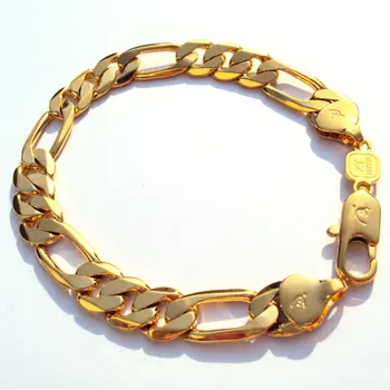 

10MM FINE THICK MIAMI FIGARO LINK BRACELET CHAIN MADE BEST MENS WOMEN'S SOLID GOLD AUTHENTIC FINISH
