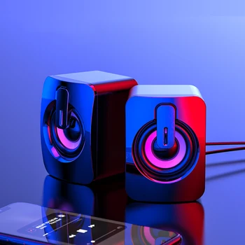 New A2 USB 2.0 Notebook Speakers Wired Stereo Mini Computer Speaker for Desktop Laptop Notebook PC MP3 MP4 3.5mm AUX
New A2 USB 2.0 Notebook Speakers Wired Stereo Mini Computer Speaker for Desktop Laptop Notebook PC MP3 MP4 3.5mm AUX