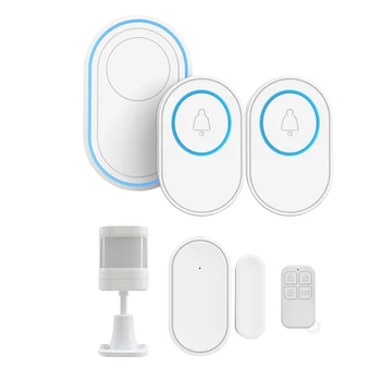 Tuya Alarm System with Wireless Doorbell Outdoor Chime Alarm Host Burglar Security Work with Door Sensor, PIR Sensor
Tuya Alarm System with Wireless Doorbell Outdoor Chime Alarm Host Burglar Security Work with Door Sensor, PIR Sensor