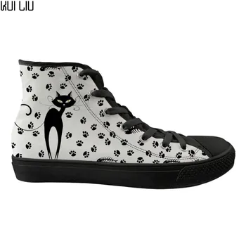 Customized Spring Kid's High Top Flats Sneakers Shoes Child Cute 3D Animal Cat Prints Fashion Canvas Unisex Vulcanized Shoes
Customized Spring Kid's High Top Flats Sneakers Shoes Child Cute 3D Animal Cat Prints Fashion Canvas Unisex Vulcanized Shoes