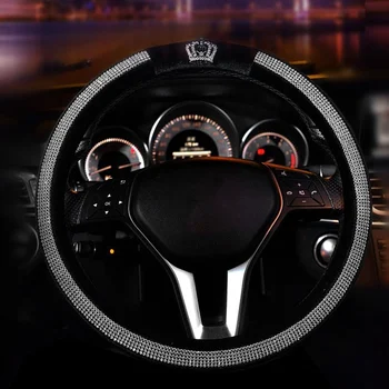 Fashion PU Leather Car Steering Wheel Covers Diamond Black Pink Auto Steering-Covers Cases For Lady Girls Car Accessories
Fashion PU Leather Car Steering Wheel Covers Diamond Black Pink Auto Steering-Covers Cases For Lady Girls Car Accessories