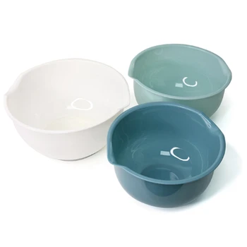 Mixing Bowl Multi-Purpose Plastic Mixing Bowl Salad Bowl Kitchen Creative Vegetable Fruit Kitchen Soup Bowl 3PCS 
Mixing Bowl Multi-Purpose Plastic Mixing Bowl Salad Bowl Kitchen Creative Vegetable Fruit Kitchen Soup Bowl 3PCS
