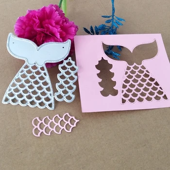 Mermaid Tail Metal Cutting Dies Scrapbooking Dies Craft Cut New 2019 Embossing Stamps Stencils Paper Card Making Template DIY