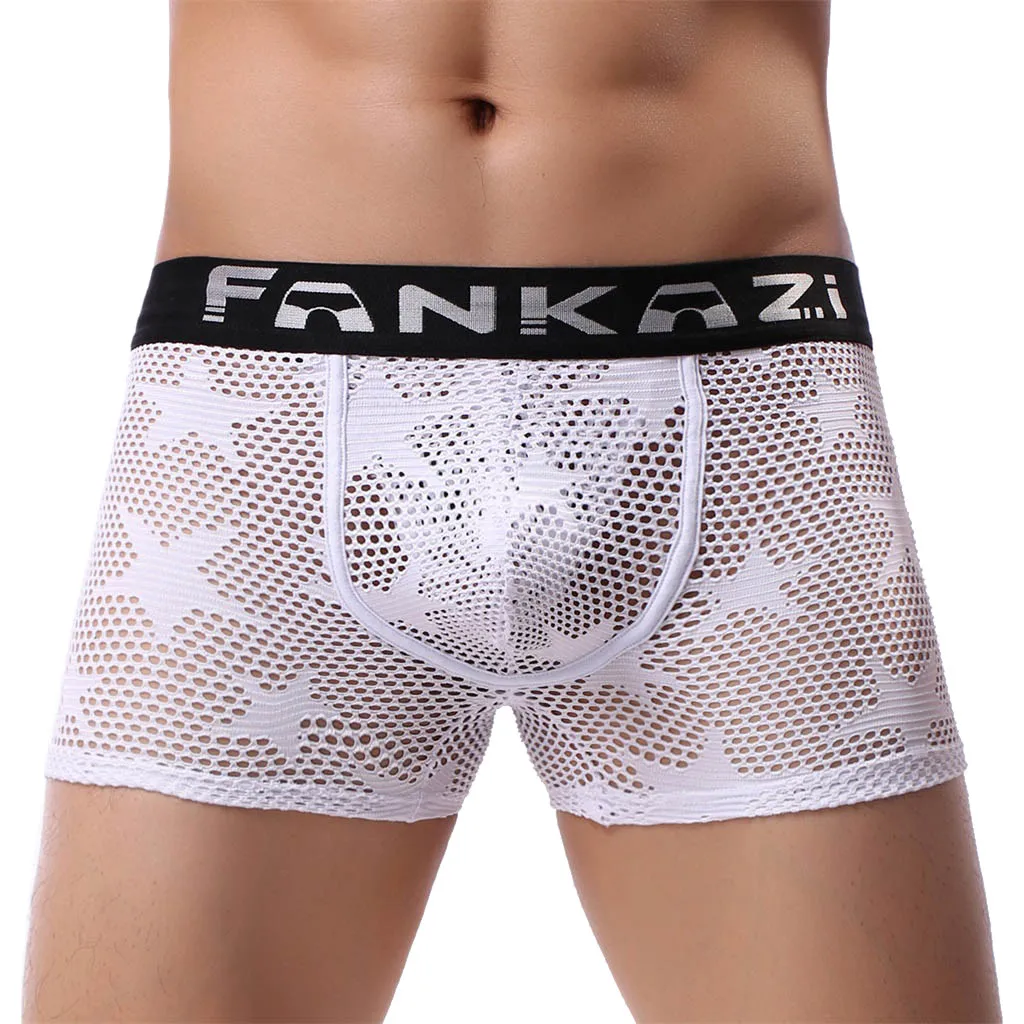 Boxer Men's Underwear Star Mesh Breathable Boxershorts Sexy Personality Qucik-Dry Slip High Fork Gay Underwear cueca masculina
Boxer Men's Underwear Star Mesh Breathable Boxershorts Sexy Personality Qucik-Dry Slip High Fork Gay Underwear cueca masculina