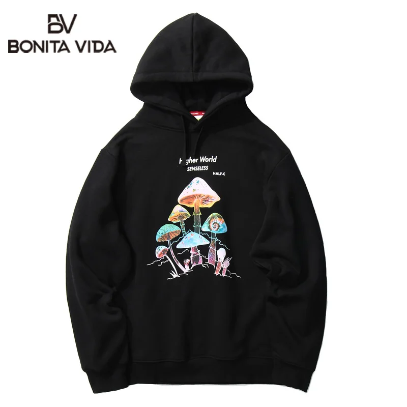 Bonita Vida Colorful Mushroom Print Hooded Sweatshirts Hoodies Mens Streetwear Harajuku Casual Pullover Hoodie Fashion Tops 
Bonita Vida Colorful Mushroom Print Hooded Sweatshirts Hoodies Mens Streetwear Harajuku Casual Pullover Hoodie Fashion Tops