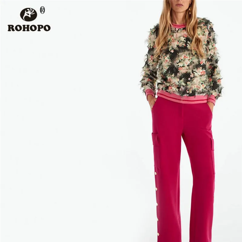 ROHOPO Patchaork Round Collar Floral Long Sleeve Sweatshirt Tassel Runway Chic Ladies Pullover Jersey Elegant Hoodies #2635
ROHOPO Patchaork Round Collar Floral Long Sleeve Sweatshirt Tassel Runway Chic Ladies Pullover Jersey Elegant Hoodies #2635