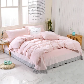 Washed Cotton Duvet Cover Flat/Fit Sheet Yarn Dyed Grey Comfy and Soft Bedding set with Zipper Corner Ties 4Pcs Queen King size
Washed Cotton Duvet Cover Flat/Fit Sheet Yarn Dyed Grey Comfy and Soft Bedding set with Zipper Corner Ties 4Pcs Queen King size