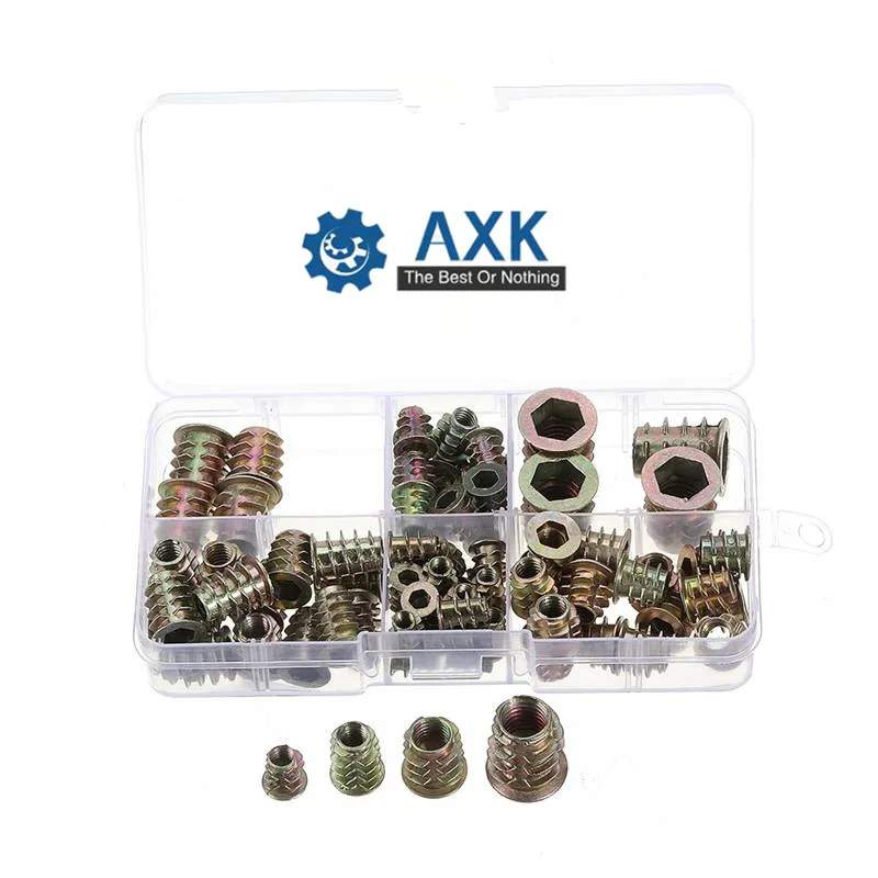 AXK 80Pc M4/M5/M6/M8/M10 Zinc Alloy Wood Furniture Hex Socket Drive Head Threaded Insert Nut Internal and External Nut
AXK 80Pc M4/M5/M6/M8/M10 Zinc Alloy Wood Furniture Hex Socket Drive Head Threaded Insert Nut Internal and External Nut