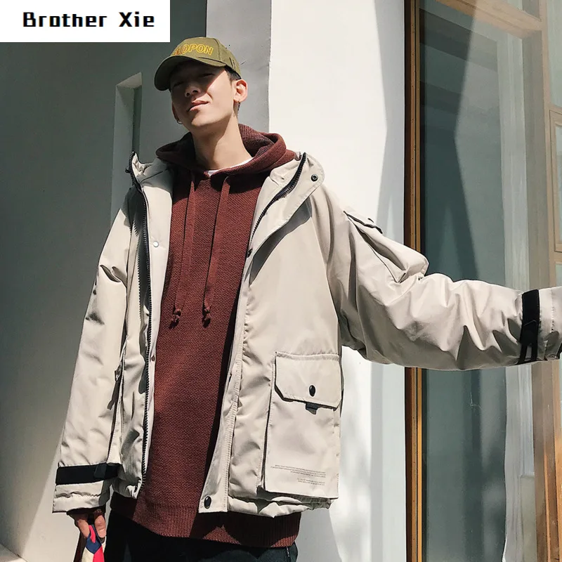 Winter Jacket Men's Warm Thick Fashion Solid Color Casual Tooling Hooded Coat Man Streetwear Wild Loose Cotton Parka Men S-2XL 
Winter Jacket Men's Warm Thick Fashion Solid Color Casual Tooling Hooded Coat Man Streetwear Wild Loose Cotton Parka Men S-2XL
