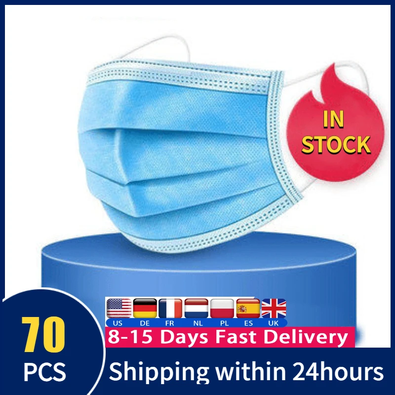 70 pcs/bag Non Woven Disposable Face Respirator Mask 3 Layer Earloop Activated Carbon Anti-Dust Anti-pollution proof Mouth Mask
70 pcs/bag Non Woven Disposable Face Respirator Mask 3 Layer Earloop Activated Carbon Anti-Dust Anti-pollution proof Mouth Mask