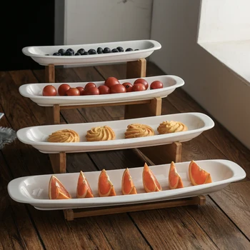 Step Shape Ceramic Plates Snacks Bowl Set Dessert Plate Wooden Ladder Fruit Dish Dinner Porcelain Cake Tray Food Tableware WF918
Step Shape Ceramic Plates Snacks Bowl Set Dessert Plate Wooden Ladder Fruit Dish Dinner Porcelain Cake Tray Food Tableware WF918