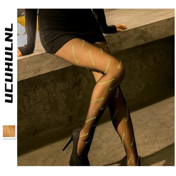 Reflective Women's Tights Sexy Letter Silk Stockings Ladies Vintage Faux Tattoo Round Dot Stockings Pantyhose Female Hosiery
Reflective Women's Tights Sexy Letter Silk Stockings Ladies Vintage Faux Tattoo Round Dot Stockings Pantyhose Female Hosiery