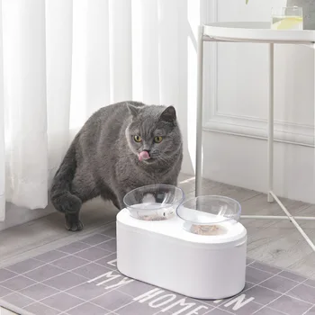 Cat Double Bowls Dog Incline Non-Slip Food Dispenser Transparent Water Dish With Raised Stand Storage Function For Cat Pet Bowl
Cat Double Bowls Dog Incline Non-Slip Food Dispenser Transparent Water Dish With Raised Stand Storage Function For Cat Pet Bowl