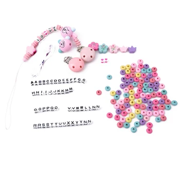 1Set New Heart Boxes Baby Silicon Teether Toys Wooden Teething Pacifier Clip Teething Beads DIY Name Nursing Necklack
1Set New Heart Boxes Baby Silicon Teether Toys Wooden Teething Pacifier Clip Teething Beads DIY Name Nursing Necklack