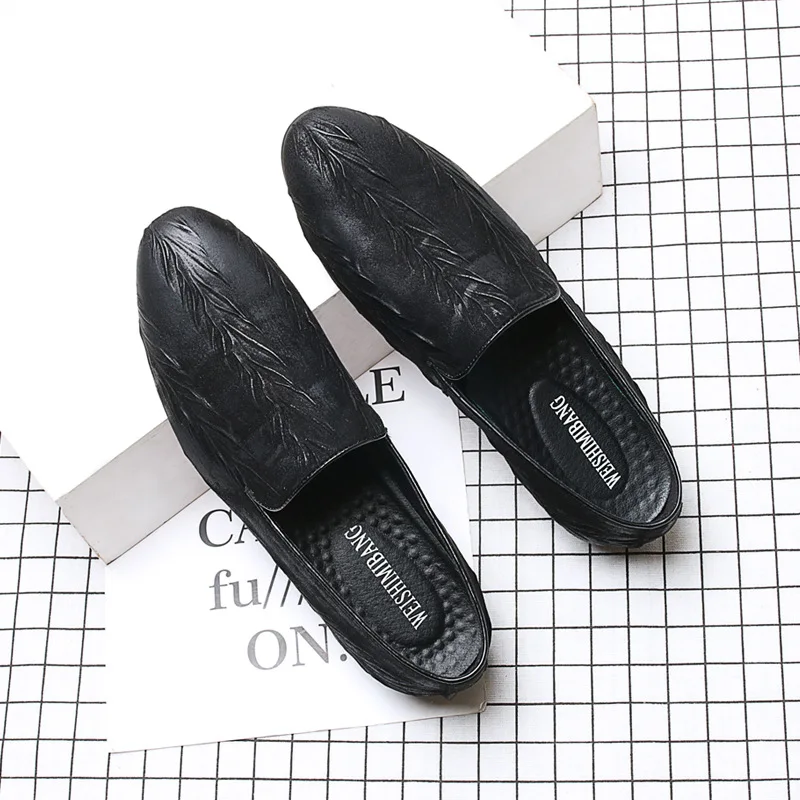 2019 Summer Peas England Genuine Leather New Style Shoes Men 16-30 Days Korean-style Foot Covering Nightclub Hair Stylist Leathe