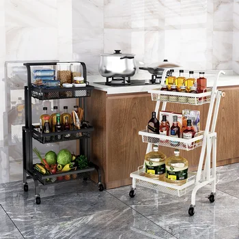 Household parallel folding multi-functional trolley Kitchen floor type multi-layer fruit and vegetable storage rack organizer
Household parallel folding multi-functional trolley Kitchen floor type multi-layer fruit and vegetable storage rack organizer