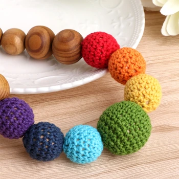 Wood Crochet Teething Nursing Breastfeeding Necklace Chew Chewable Jewelry Beads QX2D
Wood Crochet Teething Nursing Breastfeeding Necklace Chew Chewable Jewelry Beads QX2D