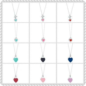 Original Genuine 1:1 S925 Sterling Silver Colourful Epoxy Heart-Shape Pendant Necklace Women Logo Romance Jewelry Holiday Gift
Original Genuine 1:1 S925 Sterling Silver Colourful Epoxy Heart-Shape Pendant Necklace Women Logo Romance Jewelry Holiday Gift