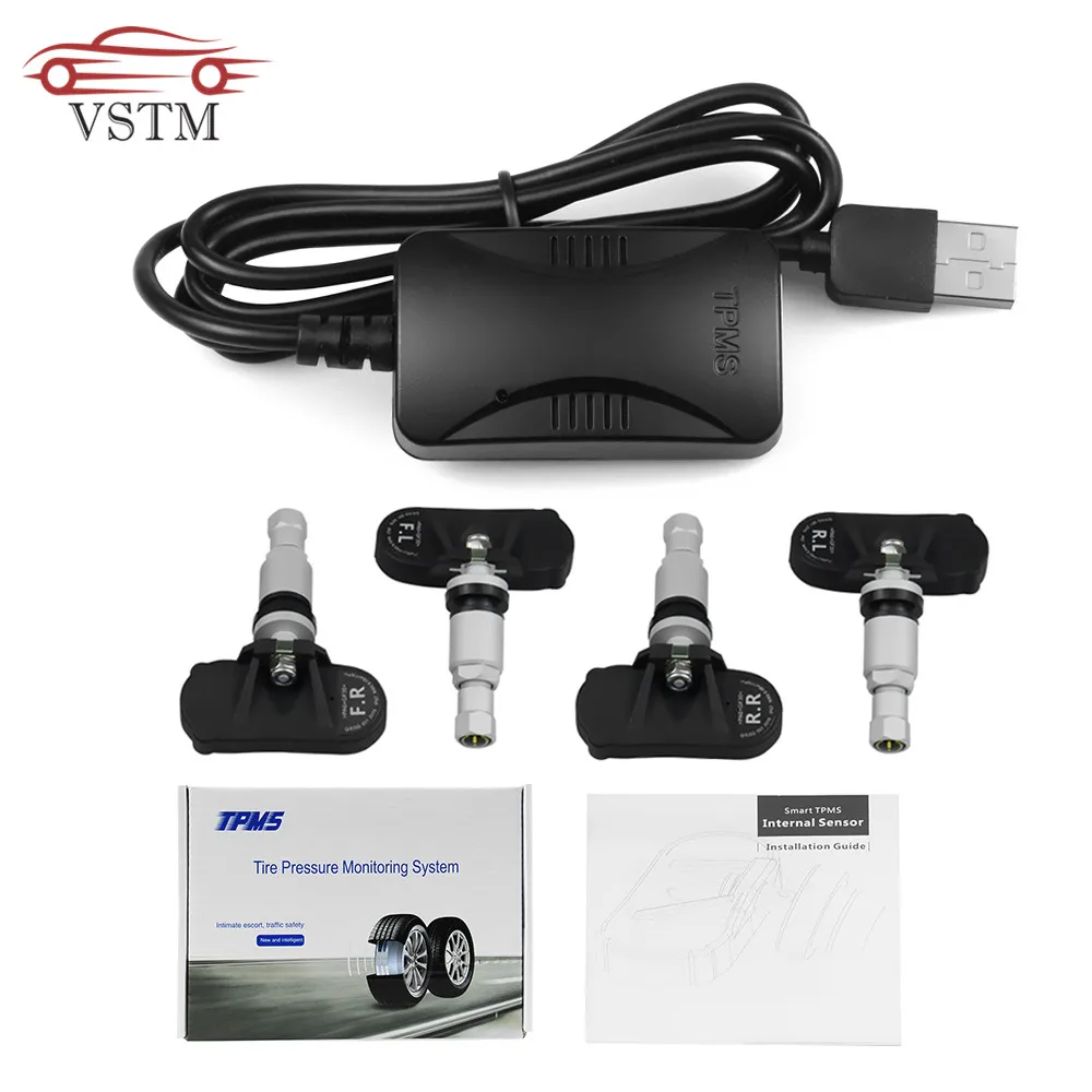 USB Android TPMS Car Tire Pressure Monitor with 4 External Sensors 116 psi Monitoring Alarm System 5V Wireless Transmission TPMS
USB Android TPMS Car Tire Pressure Monitor with 4 External Sensors 116 psi Monitoring Alarm System 5V Wireless Transmission TPMS