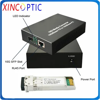 10G SFP+ to UTP Fiber Converter 10G SFP Unmanaged Media Converter with 10G Dual Fiber SM 1310nm 40km LC SFP+ Transceiver
10G SFP+ to UTP Fiber Converter 10G SFP Unmanaged Media Converter with 10G Dual Fiber SM 1310nm 40km LC SFP+ Transceiver