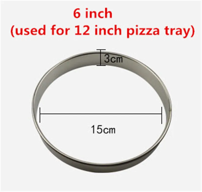 Description Picture 4 of itemRound Stainless Steel Cake Molds Mousse Cake Tart Circle Mold Pizza Dessert DIY Decor Mould Tart Ring Kitchen Baking Tool