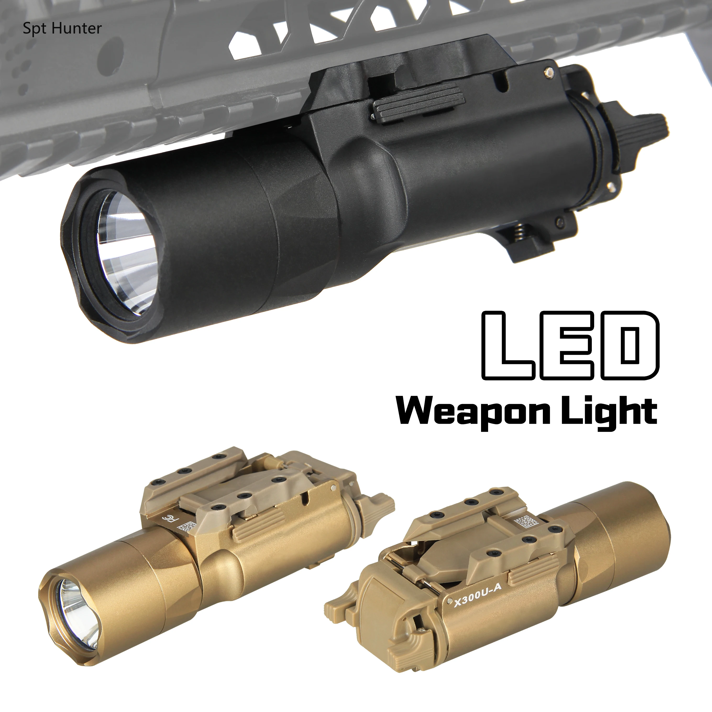 Tactical X300 Ultra LED Weapon Light Pistol Lanterna Airsoft Flashlight with Picatinny Rail for Hunting Tan color gz150040
Tactical X300 Ultra LED Weapon Light Pistol Lanterna Airsoft Flashlight with Picatinny Rail for Hunting Tan color gz150040