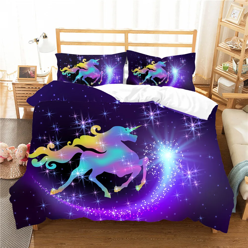 Child Bedding Bedroom Clothes Fluorescent Unicorn Pattern Duvet Cover Set Home Textiles King Queen Single Size with Pillowcases
Child Bedding Bedroom Clothes Fluorescent Unicorn Pattern Duvet Cover Set Home Textiles King Queen Single Size with Pillowcases