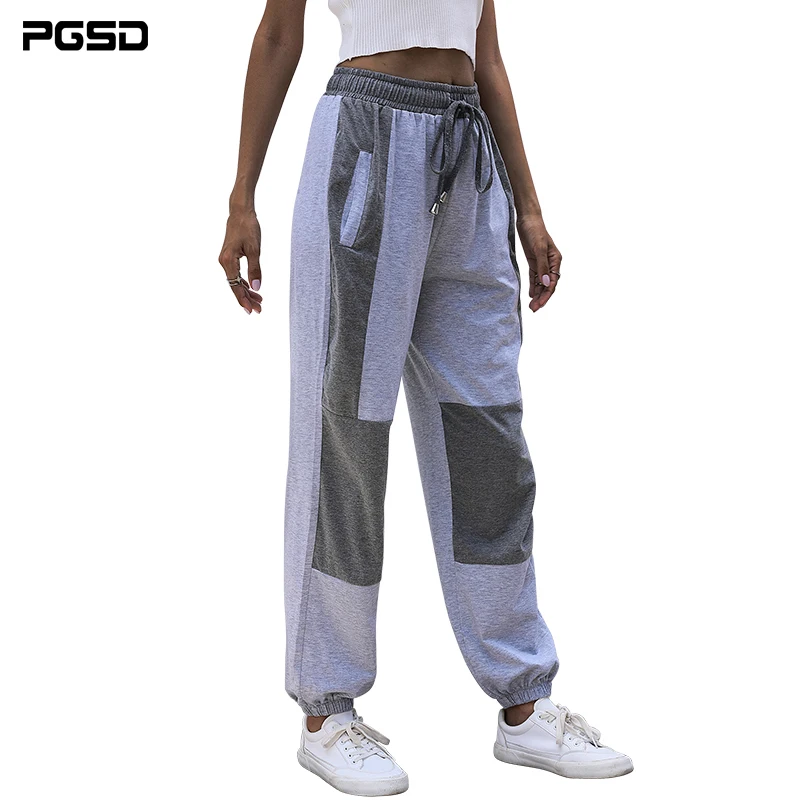 PGSD autumn Women pants gym Baggy woman trouser Light grey Colorblocked patchwork pockets elastic waist drawstring harem pants
PGSD autumn Women pants gym Baggy woman trouser Light grey Colorblocked patchwork pockets elastic waist drawstring harem pants