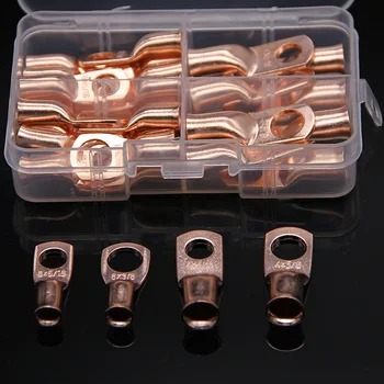 30PCS Wire Ring Bare Copper Crimp Terminal Lugs 4/8AWG Battery Closed Ends Electrical Splice Connectors Kit Assortment
30PCS Wire Ring Bare Copper Crimp Terminal Lugs 4/8AWG Battery Closed Ends Electrical Splice Connectors Kit Assortment