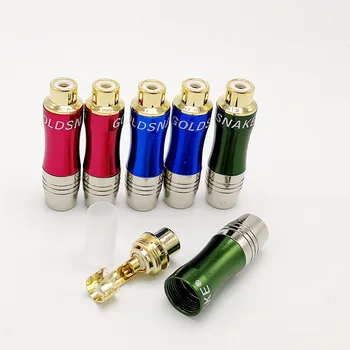 6pcs RCA connector Gold-plated RCA Connector Soldering Connector Audio Video socket
6pcs RCA connector Gold-plated RCA Connector Soldering Connector Audio Video socket