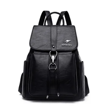 2020 Women Backpacks Vintage Leather Ladies Sac a Dos Female Bagpacks For Girls Large Capacity Travel Shoulder School Bag Girls 
2020 Women Backpacks Vintage Leather Ladies Sac a Dos Female Bagpacks For Girls Large Capacity Travel Shoulder School Bag Girls