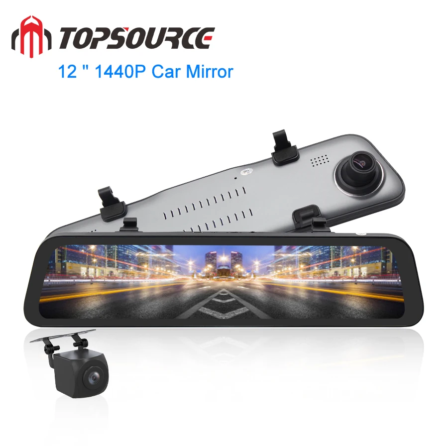 Автомобильный видеорегистратор TOPSOURCE 2K 1440P Super HD для Huawei Hisilicon CPU Sony 335 зеркало