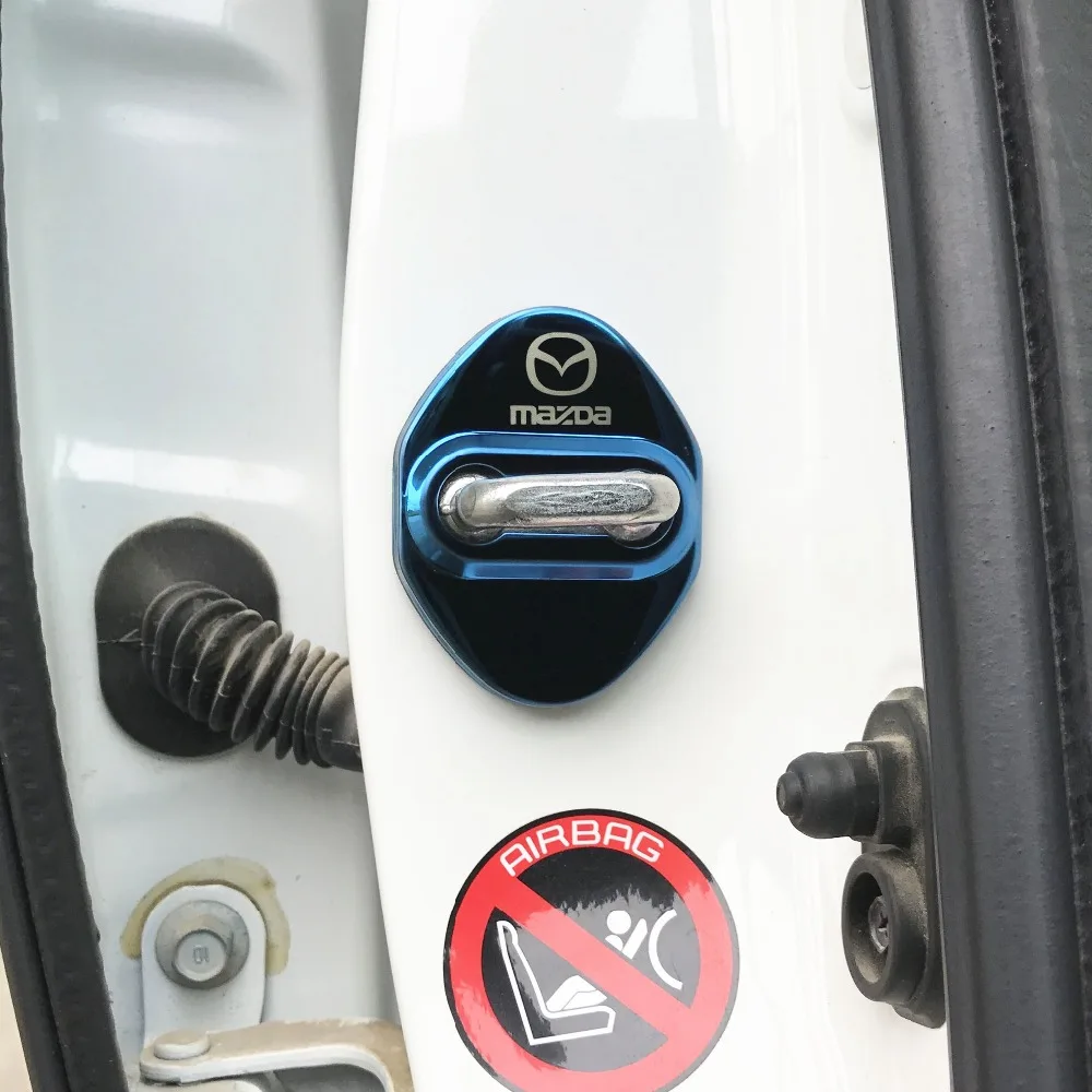 Крышка дверного замка Синий чехол для Mazda 3 mazda 6 CX 5 CX-5 CX3 323 аксессуары стайлинга