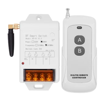 433mhz AC 220V 380V 1CH 30A Relay Wireless Remote Control Switch Receiver + 500M Transmitter For Water Pump LED Light
433mhz AC 220V 380V 1CH 30A Relay Wireless Remote Control Switch Receiver + 500M Transmitter For Water Pump LED Light