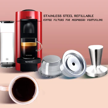 Refillable Capsule Stainless Steel Reusable Compatible With Nespresso Capsule Vertuo Coffee Filter For Nespresso Vertuoline
Refillable Capsule Stainless Steel Reusable Compatible With Nespresso Capsule Vertuo Coffee Filter For Nespresso Vertuoline