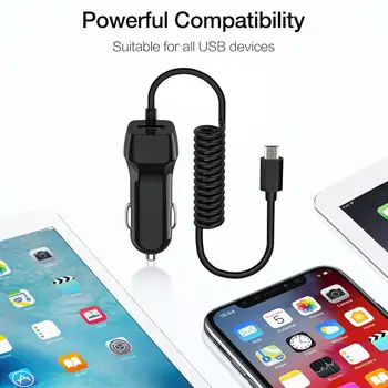 Vehemo USB Car USB Quick Charger for HUAWEI Car Charger Spring Wire Car Charger with Cable for Type-C Fast Charge
Vehemo USB Car USB Quick Charger for HUAWEI Car Charger Spring Wire Car Charger with Cable for Type-C Fast Charge