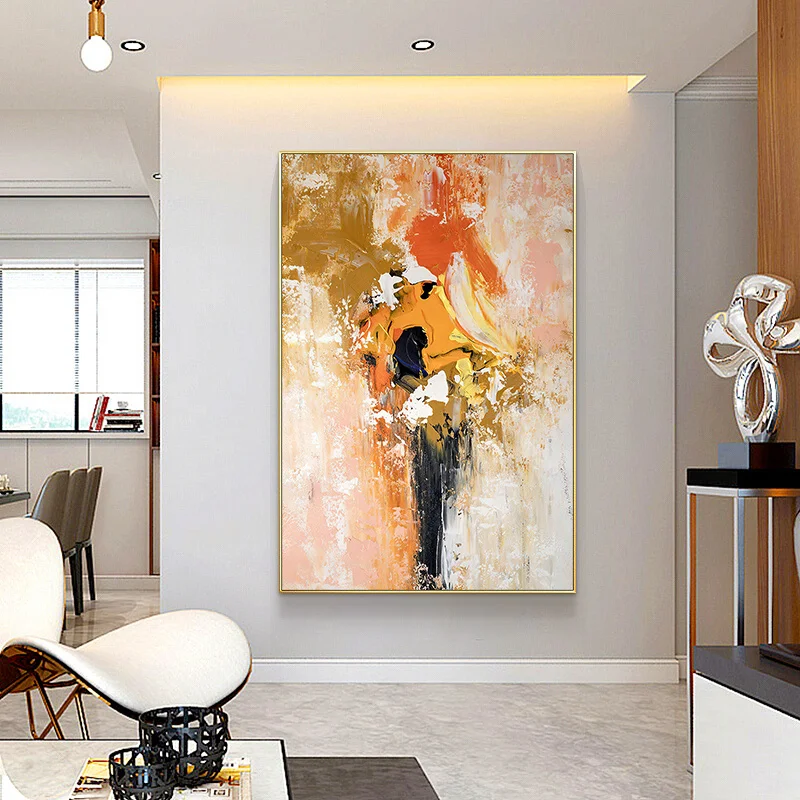 Hand Painted Black Orange Abstract Oil Paintings on Canvas Hug Lover Hot Coulple Pictures Art For Living Room Bedroom Wall Decor
Hand Painted Black Orange Abstract Oil Paintings on Canvas Hug Lover Hot Coulple Pictures Art For Living Room Bedroom Wall Decor