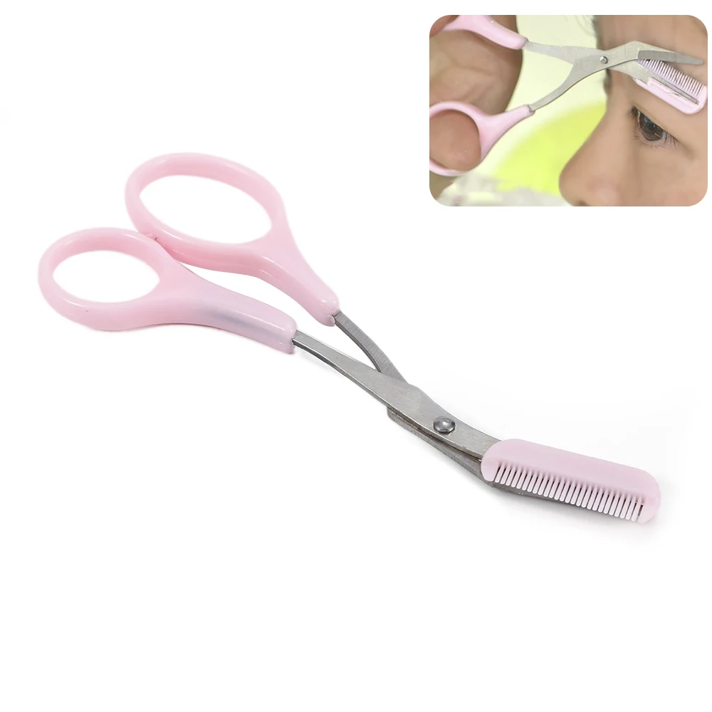 ELECOOL Pink Eyebrow Scissor Eyelash Hair Scissors Beauty Trimmer Cosmetics Maquiagem Cutter Remover Eyebrow Comb Makeup tools
ELECOOL Pink Eyebrow Scissor Eyelash Hair Scissors Beauty Trimmer Cosmetics Maquiagem Cutter Remover Eyebrow Comb Makeup tools