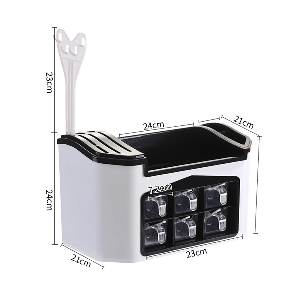 Multi-function Spice Rack Organizer with Seasoning Jar Storage Box for Flatware Cutlery Set, Knife and Cutting Board
Multi-function Spice Rack Organizer with Seasoning Jar Storage Box for Flatware Cutlery Set, Knife and Cutting Board
