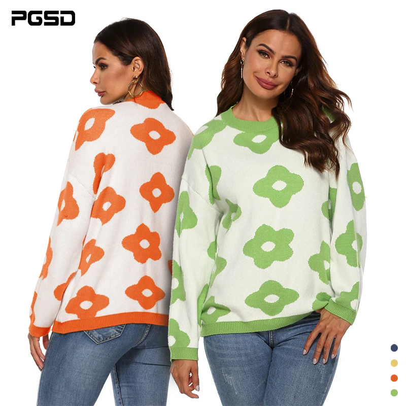 PGSD New Autumn Winter Casual Warm long-sleeved O-Neck Simple flowers knitted sweater Loose thicker Pullover soft Women clothes
PGSD New Autumn Winter Casual Warm long-sleeved O-Neck Simple flowers knitted sweater Loose thicker Pullover soft Women clothes