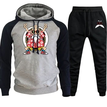 Master Roshi Dragon Ball Hooded Mens Raglan Caetoon Streetwear Autumn Winter 2019 Suit Male Hip Hop Hoodies+Pants 2 Piece Set
Master Roshi Dragon Ball Hooded Mens Raglan Caetoon Streetwear Autumn Winter 2019 Suit Male Hip Hop Hoodies+Pants 2 Piece Set