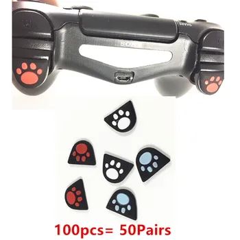 100pcs Removable Cat Paw Custom Design Silicone Trigger Buttons Sticker Case Cap Cover for PS4 Controller L2 R2 Button Decal
100pcs Removable Cat Paw Custom Design Silicone Trigger Buttons Sticker Case Cap Cover for PS4 Controller L2 R2 Button Decal