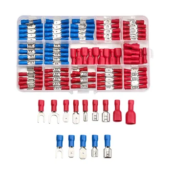 140PCS Crimp Spade Terminal Assorted Electrical Wire Cable Connector Kit Insulated Wire Cable Connection Terminal Red Blue Kit
140PCS Crimp Spade Terminal Assorted Electrical Wire Cable Connector Kit Insulated Wire Cable Connection Terminal Red Blue Kit