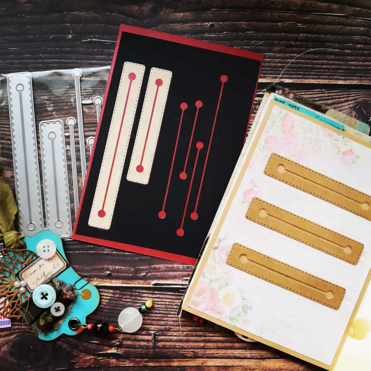 MK002 Stitched Slots -Thinlits Cutting Dies for JunkJournal Scrapbooking PaperDIY Original Designs
MK002 Stitched Slots -Thinlits Cutting Dies for JunkJournal Scrapbooking PaperDIY Original Designs