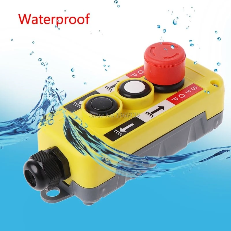 Red Emergency Stop Up Down Push Button Switch Waterproof Industrial Switch For Electric Crane Hoist Pendant Control Station
Red Emergency Stop Up Down Push Button Switch Waterproof Industrial Switch For Electric Crane Hoist Pendant Control Station