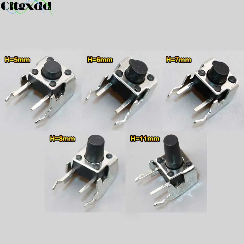 Cltgxdd 100PCS 6*6*5 6/7/8/11mm Tactile Tact Push Button Switch Right Angle With stent PCB Momentary 6X6X5 6/7/8/11mm
Cltgxdd 100PCS 6*6*5 6/7/8/11mm Tactile Tact Push Button Switch Right Angle With stent PCB Momentary 6X6X5 6/7/8/11mm